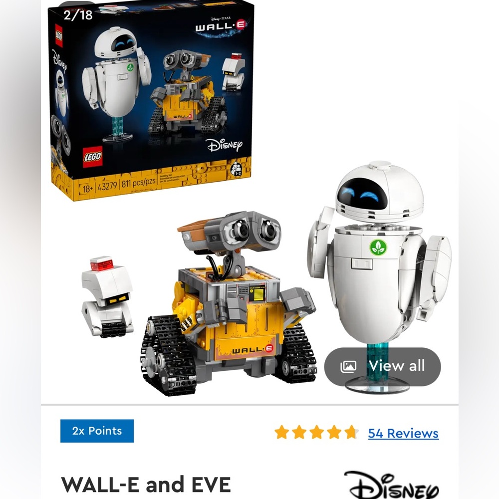 LEGO Disney WALL-E and EVE Building Set